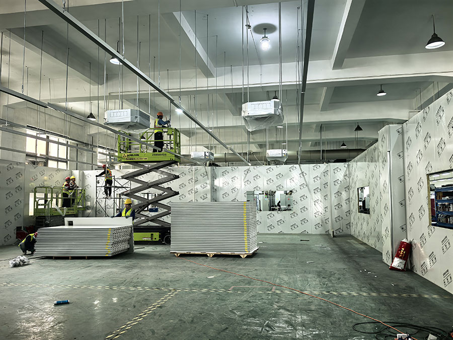 上海松江十萬(wàn)級(jí)潔凈廠(chǎng)房裝修工程